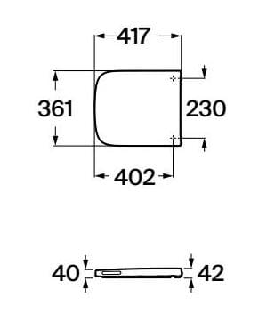 Пластиковое сиденье для унитаза Roca DAMA 80178 ARCH-00076838 - Вид №3