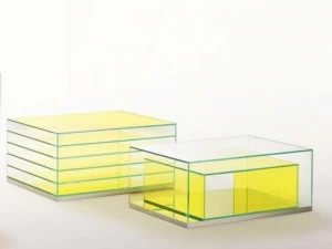 Glas Italia Низкий стеклянный стол с местом для хранения вещей Boxinbox