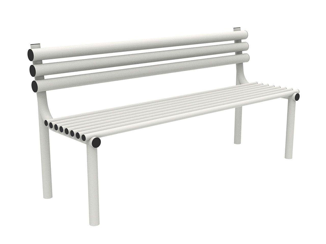 Скамейка из листового металла со спинкой Lazzari SUMMER ARCH-00054134 - Вид №6