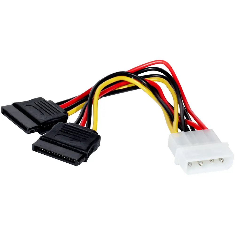 90721753 Кабель питания SATA ExeGate EX-CC-SATA-PSY Molex 4pin/2xSATA15pin 0.15 м STLM-0355036