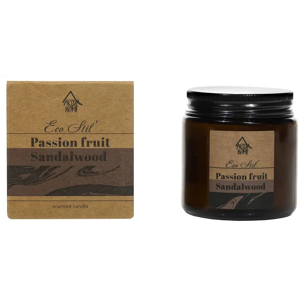 Свеча в стакане ароматизированная Eco Stil Маракуйя и сандал ARIDA HOME STLM-2202662 - Вид №1