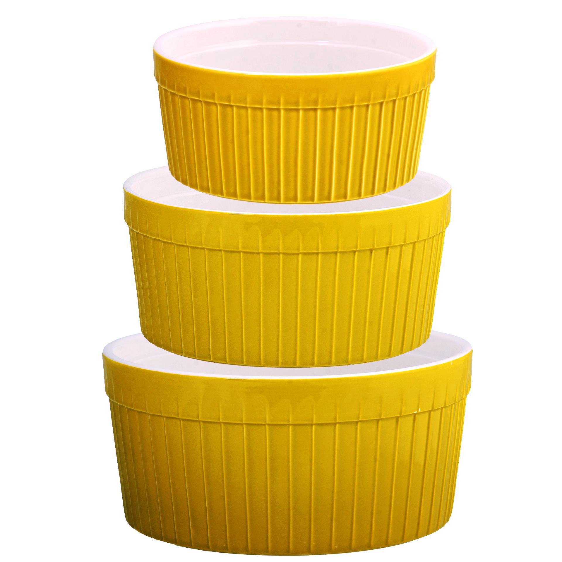 90188618 Набор салатниц керамика цвет желтый 3 шт 29569 STLM-0126041 LORAINE