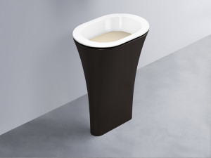 AMLA65-BL+AMPILO-LN+AMCOLO-LV Раковина Amedeo Ovale отдельностоящая cielo Enjoy + Amedeo