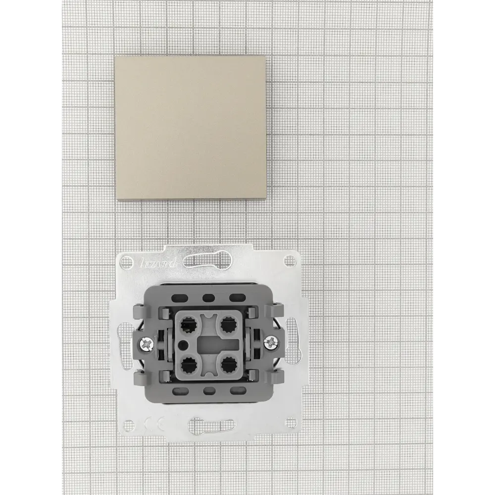 Выключатель встраиваемый Lezard Vesna 742-3788-100 1 клавиша цвет титан STLM-2190526 - Вид №4