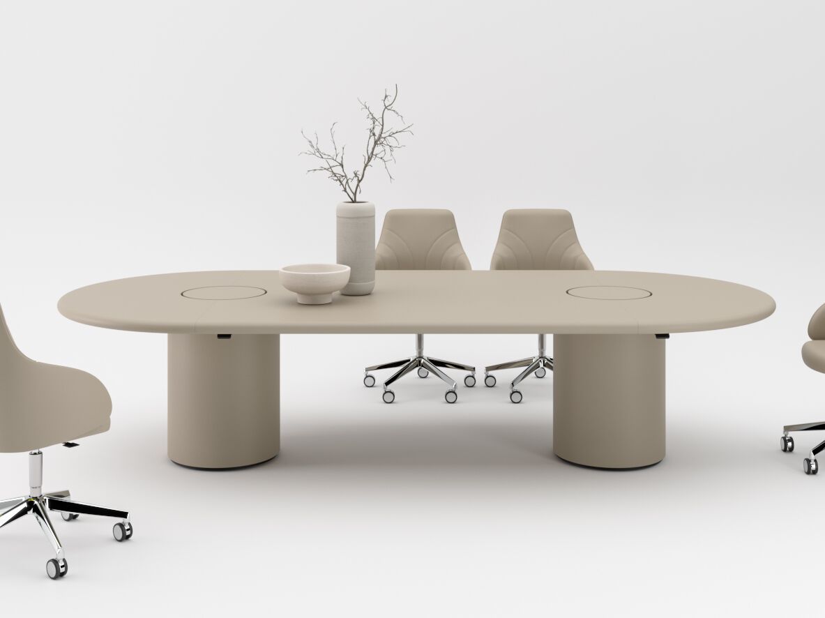 Деревянный овальный стол для совещаний с системой люверсов PROF Dea ARCH-00036687