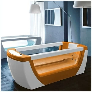 Ванна Gruppo treesse Vision STX-V138B-O ванна с гидромассажем и дезинфекцией стеклянная прозрачная оранжевая