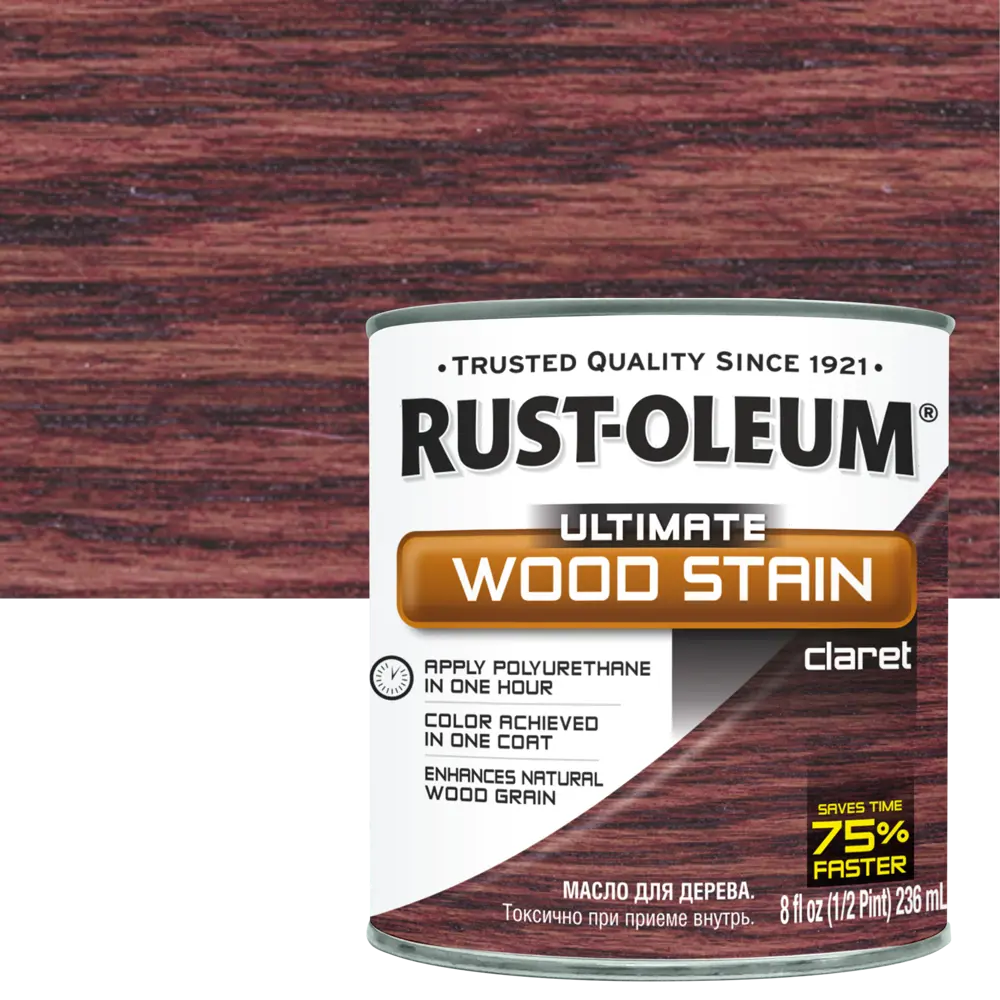 Масло тонирующее Ultimate цвет красное вино 0.236 л RUST-OLEUM STLM-2082105