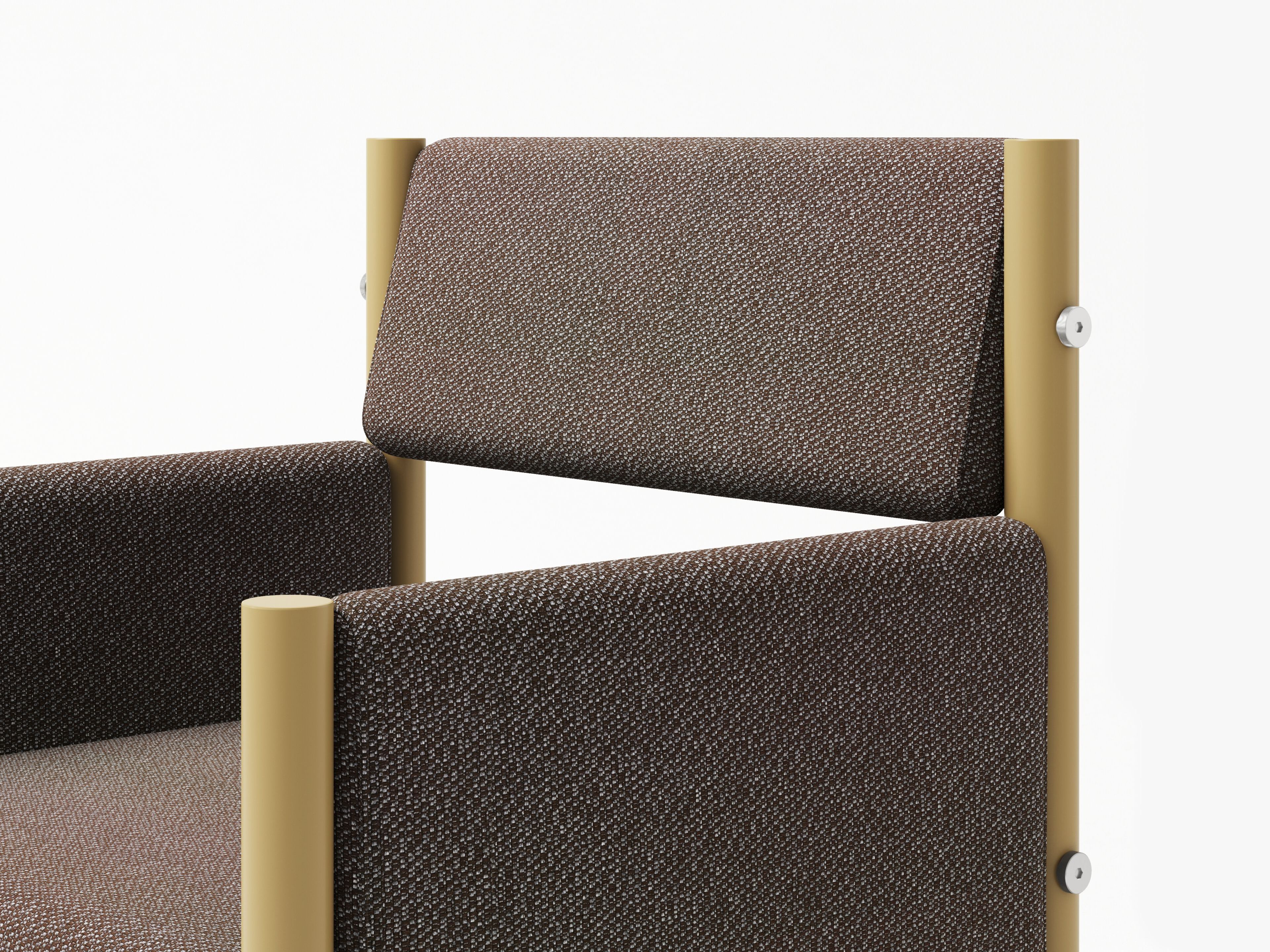 Мягкий стул из нержавеющей стали с подлокотниками Joyf Wabi ARCH-00064836 - Вид №2