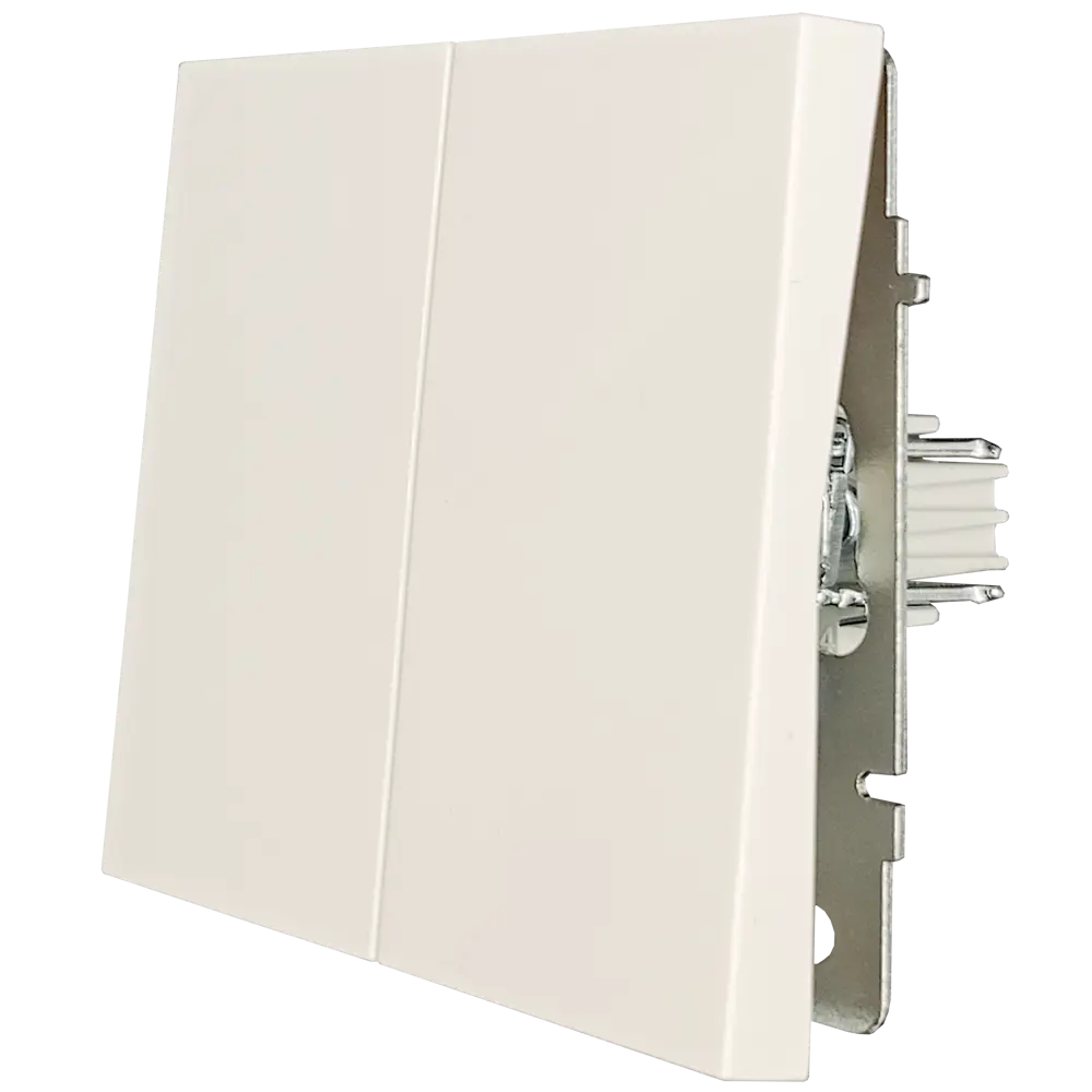 Выключатель встраиваемый Lezard Zima 2 клавиши цвет слоновая кость STLM-2188650 - Вид №1