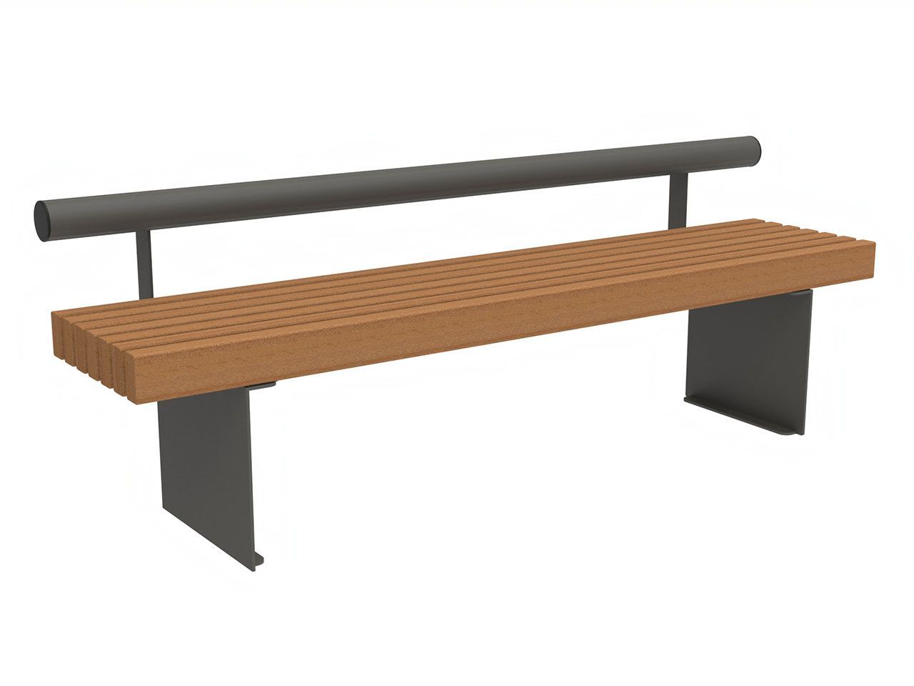 Скамья из окуме со спинкой Lazzari дольмен ARCH-00090444 - Вид №4