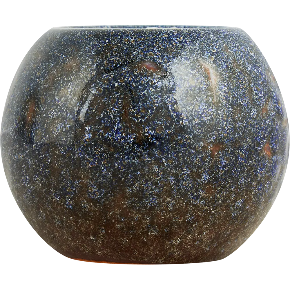 Свеча в керамическом подсвечнике Atmosphera Цитрон коричнево-синяя 8 см STLM-2114951 - Вид №2