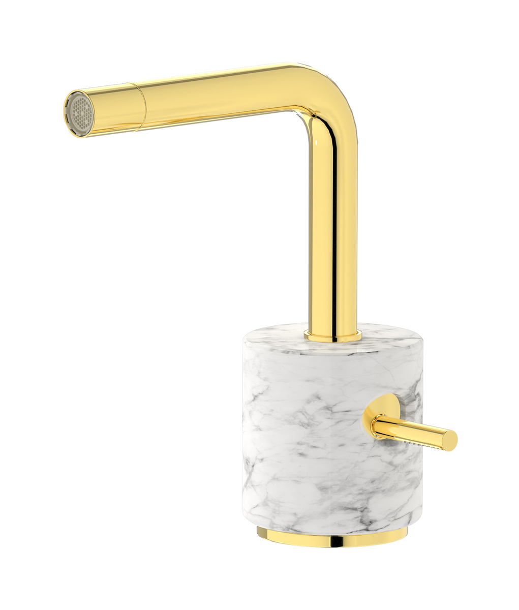 Смеситель для биде на 1 отверстие в комплекте с донным клапаном. WE ARE IB mm220oo_1 Gold Marmo