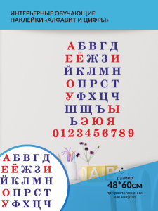 93876673 Декоративная наклейка для стены Алфавит синий/красный S0033 STLM-0601423 LISADECOR-SHOP