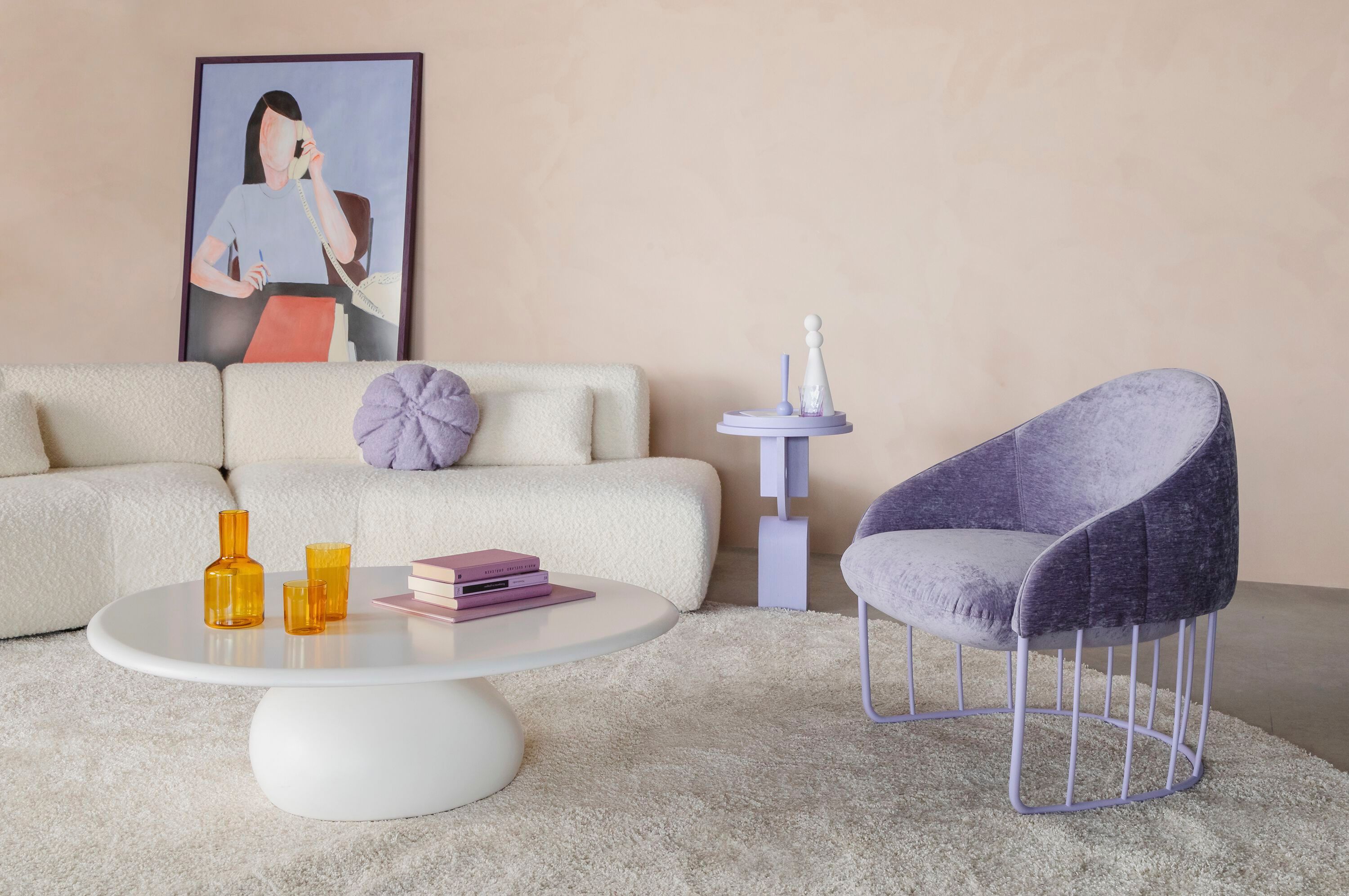 Круглый журнальный столик из композитного материала SANCAL ARCH-00107574 - Вид №7