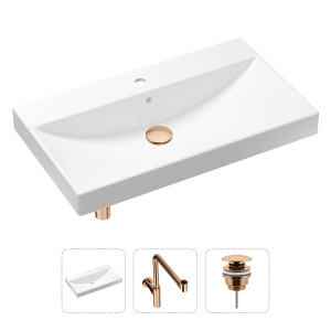 90704604 Раковина накладная 21520647 80см, с донным клапаном и сифоном Bathroom Sink STLM-0346396 LAVINIA BOHO