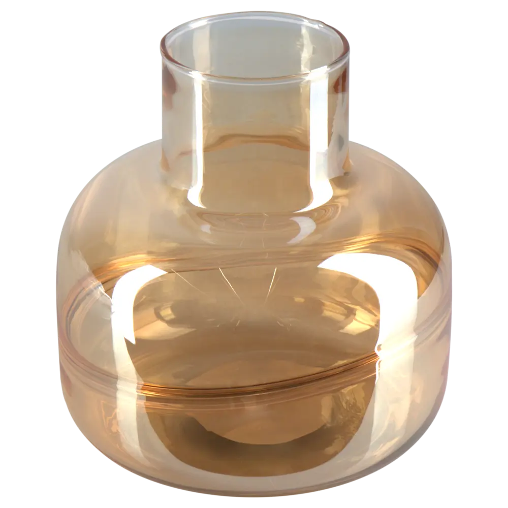 Ваза Line Shine VST-0233 стекло янтарная 24.5 см Atmosphera STLM-2100786