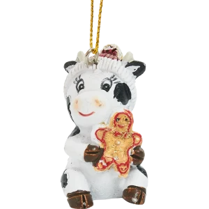 Елочная игрушка Erich Krause Decor Новогодняя коровка 4.5 см 85868456 STLM-2058817