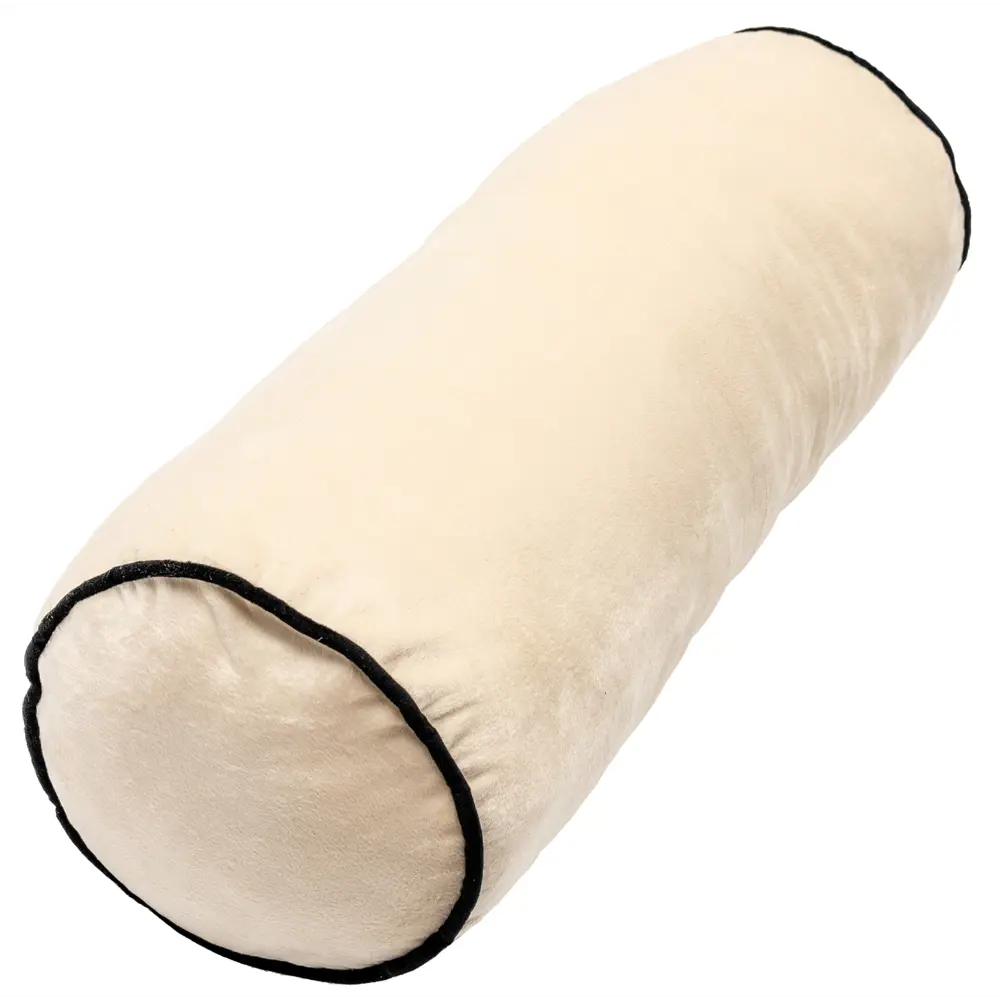 Декоративная подушка-валик 60 см бежевая с контрастным кантом 89434365 Santreyd STLM-1582979