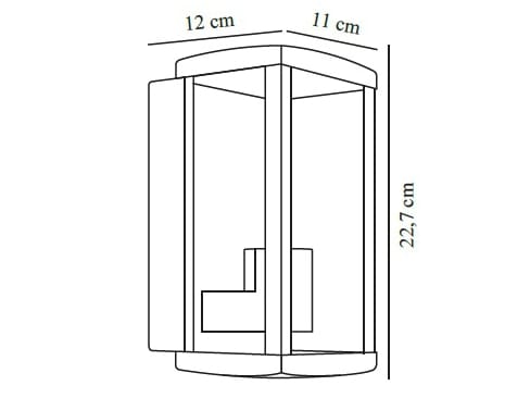 Металлическая и стеклянная наружная настенная лампа Nordlux LUCHY ARCH-00042594 - Вид №4