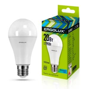 Светодиодная лампа Ergolux LED-A65-20W-E27-4K 13183