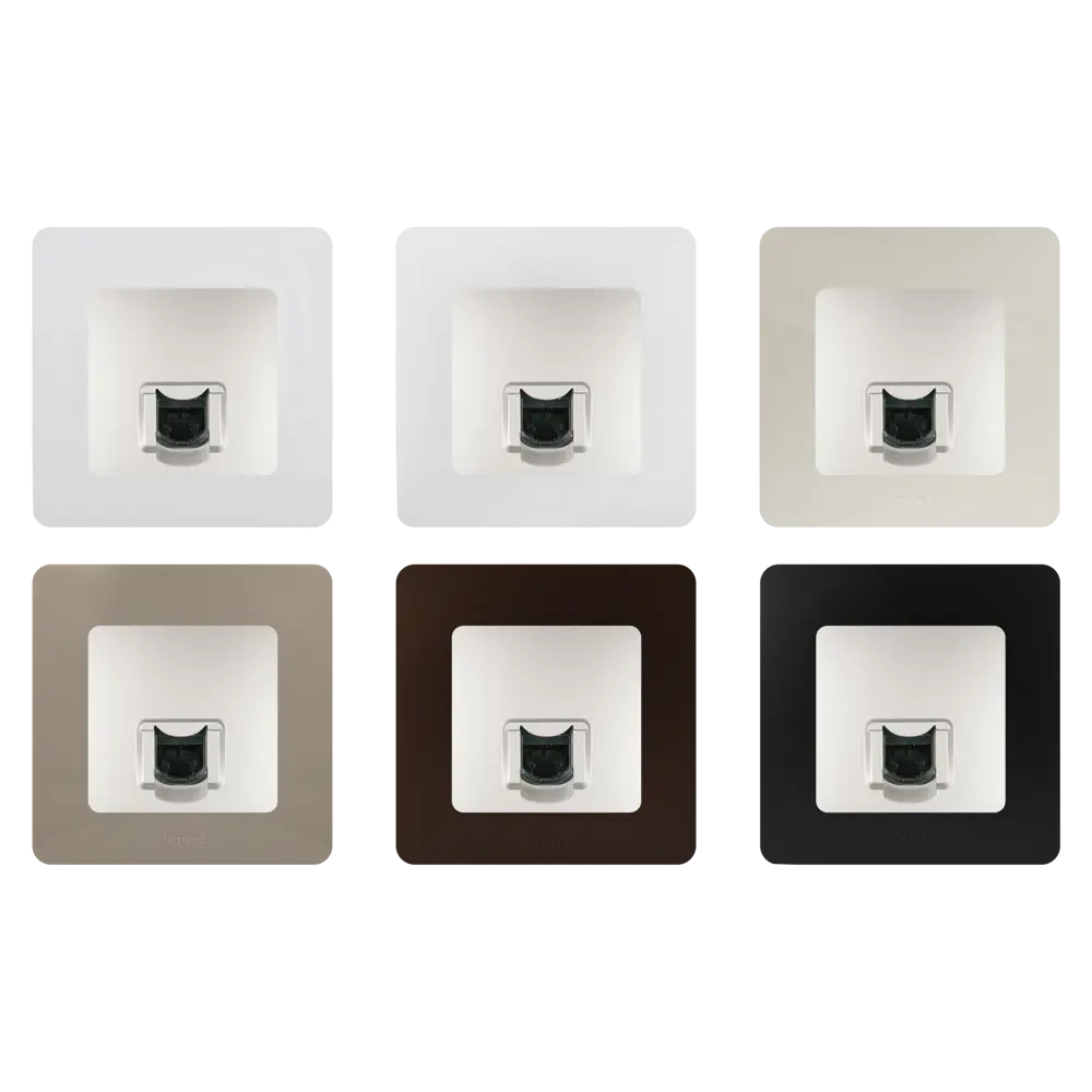 Розетка компьютерная Legrand Etika RJ45 UTP категория 6 алюминий 17357006 STLM-1331785 - Вид №1