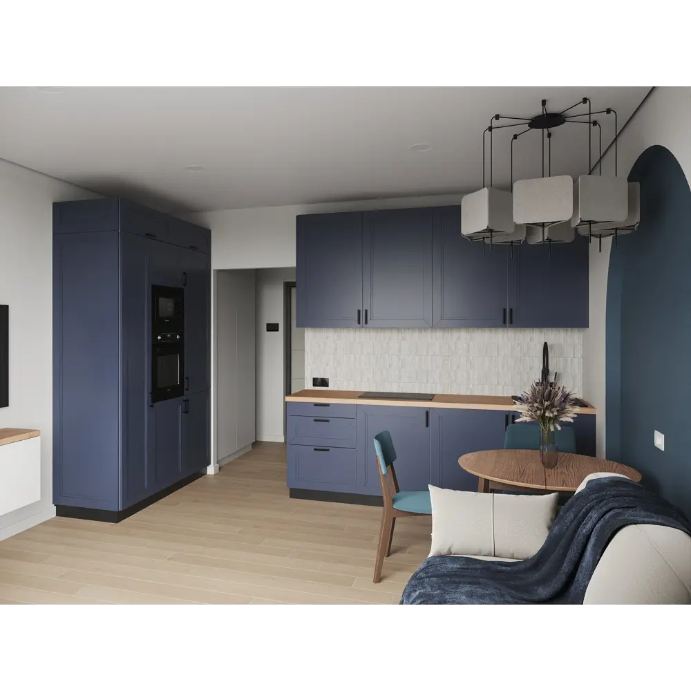 KONSENSA Фасад Котлас синий матовый 60×77 см для кухни в неоклассике 89409666 STLM-1579780 - Вид №6