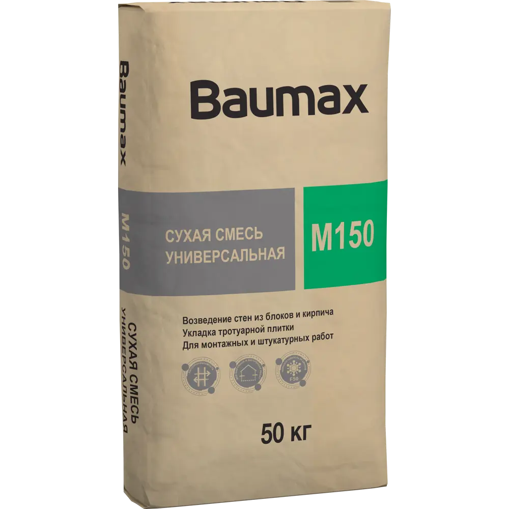 82186823 Смесь цементно-песчаная M150 (ЦПС) Baumax М150 50 кг STLM-0021611