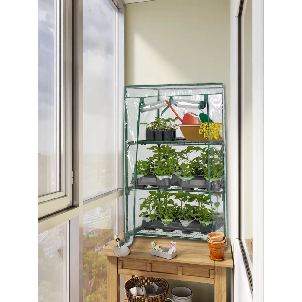 GARDEN SHOW Трёхуровневый парник для рассады на подоконник 82113368 STLM-0019400 - Вид №8