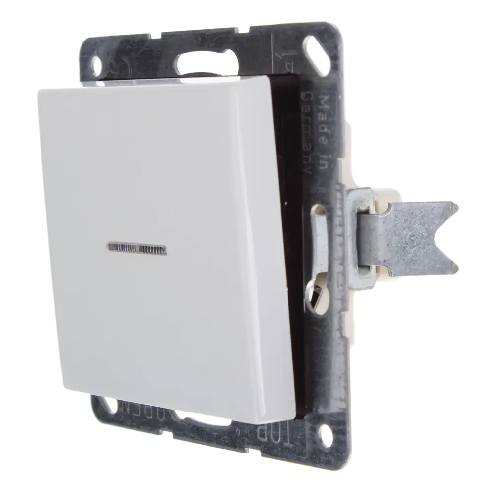 Переключатель Jung EcoProfi 1 клавиша с подсветкой цвет белый STLM-2204717