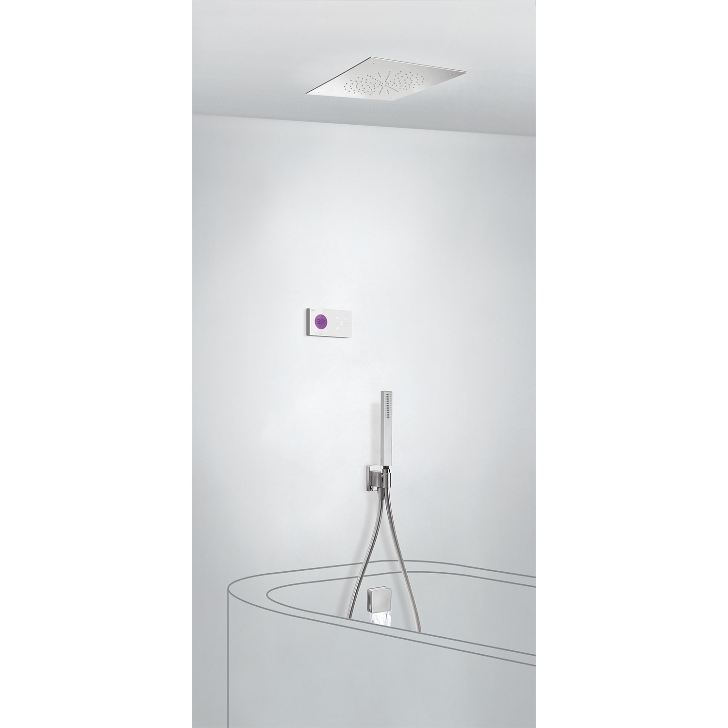 КОМПЛЕКТ ДЛЯ ДУША de grifo termostático electrónico empotrado de 3 вида Душевой Техники Blue Edition для ванной и душа-09286317 TRES Electronic