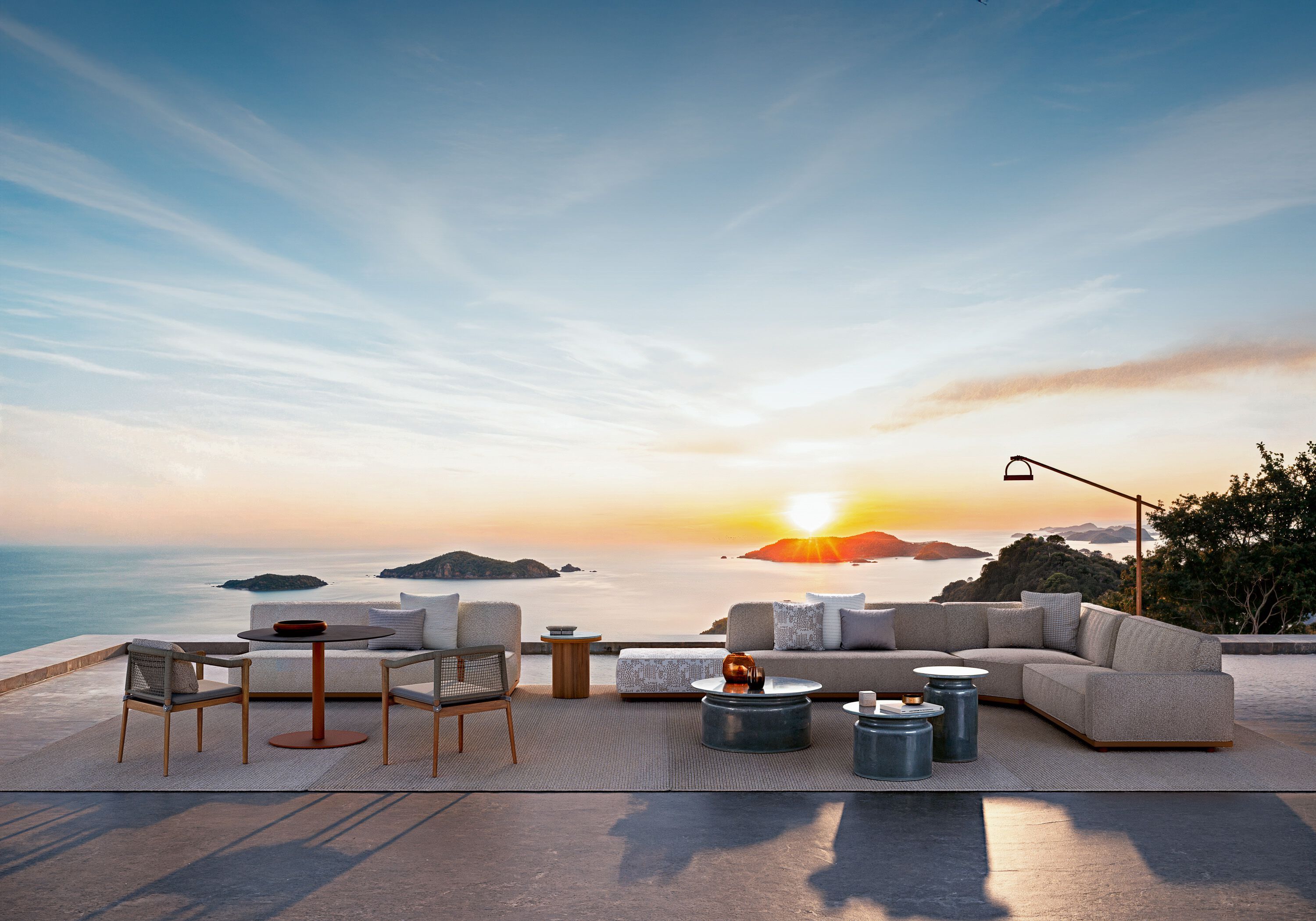 Круглый керамический садовый журнальный столик Atmosphera Panarea ARCH-00118181 - Вид №1