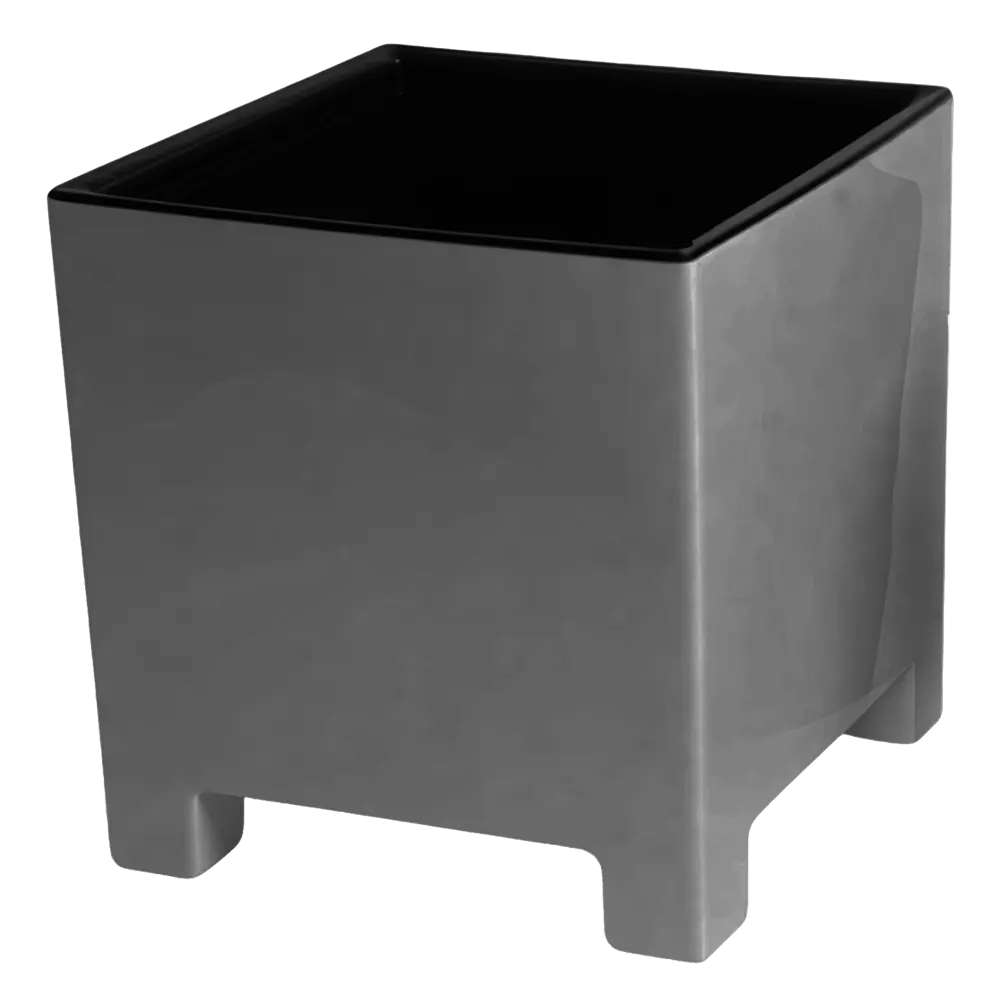 Кашпо Evergreen Design Нард 14x14x14 см v2.1 л пластик серый муссон STLM-2045712