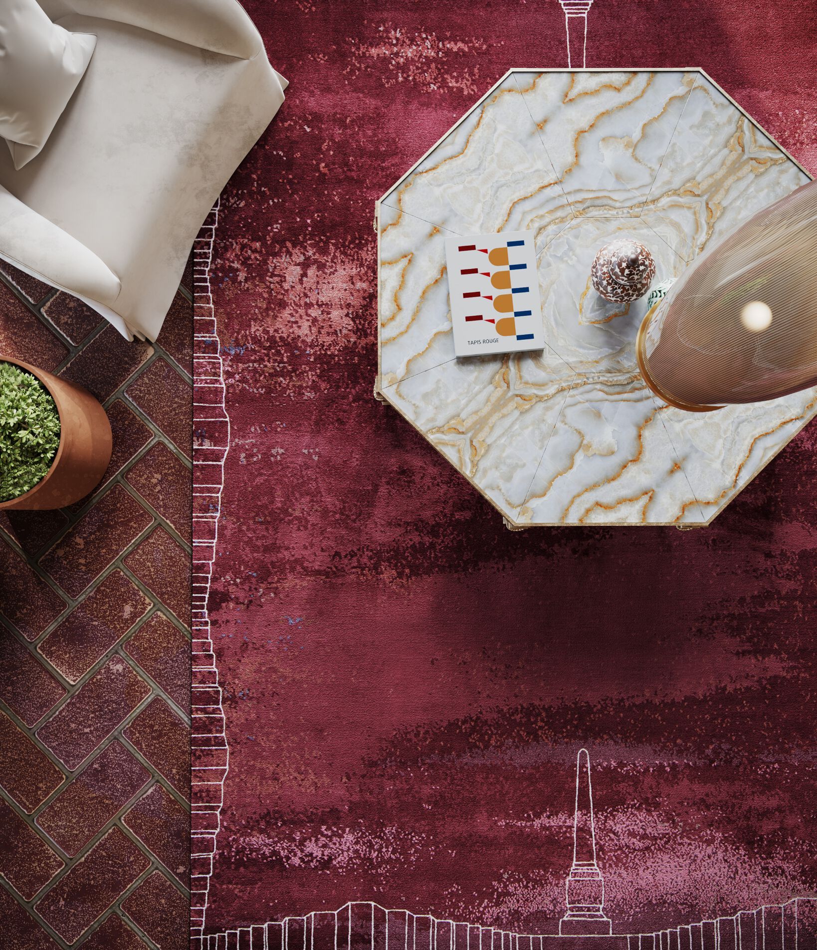 Прямоугольный ковер ручной работы Tapis Rouge La Scala ARCH-00136781 - Вид №2