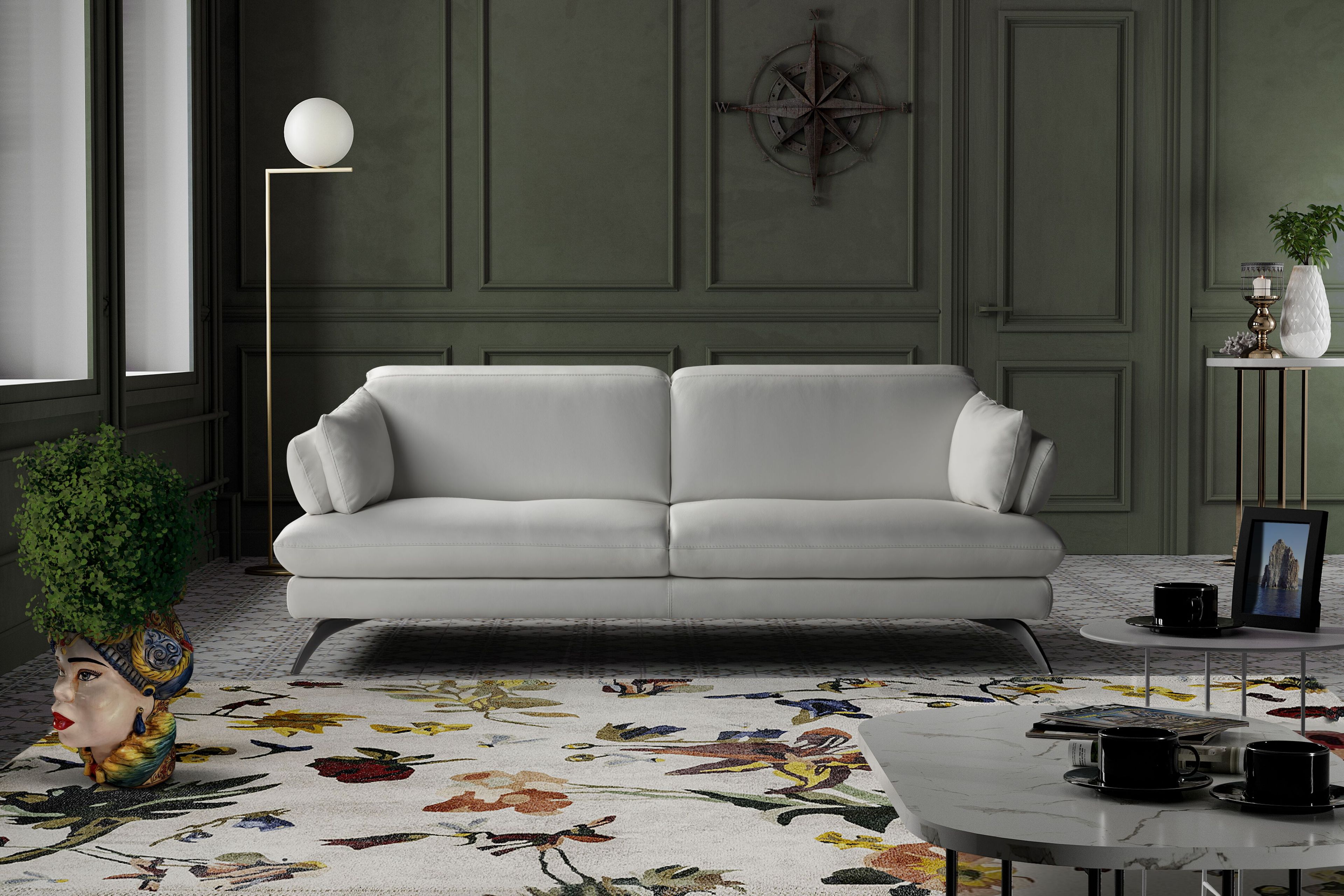 3-местный кожаный диван с подголовником Calia Italia премиум ARCH-00081128 - Вид №3