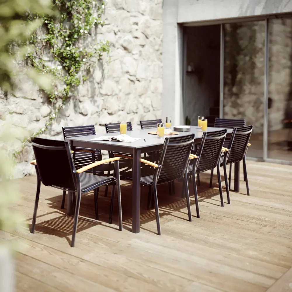 Стол садовый прямоугольный Naterial Dora 206x89x75 см алюминий/пластик Товар без серии STLM-2026688 - Вид №10