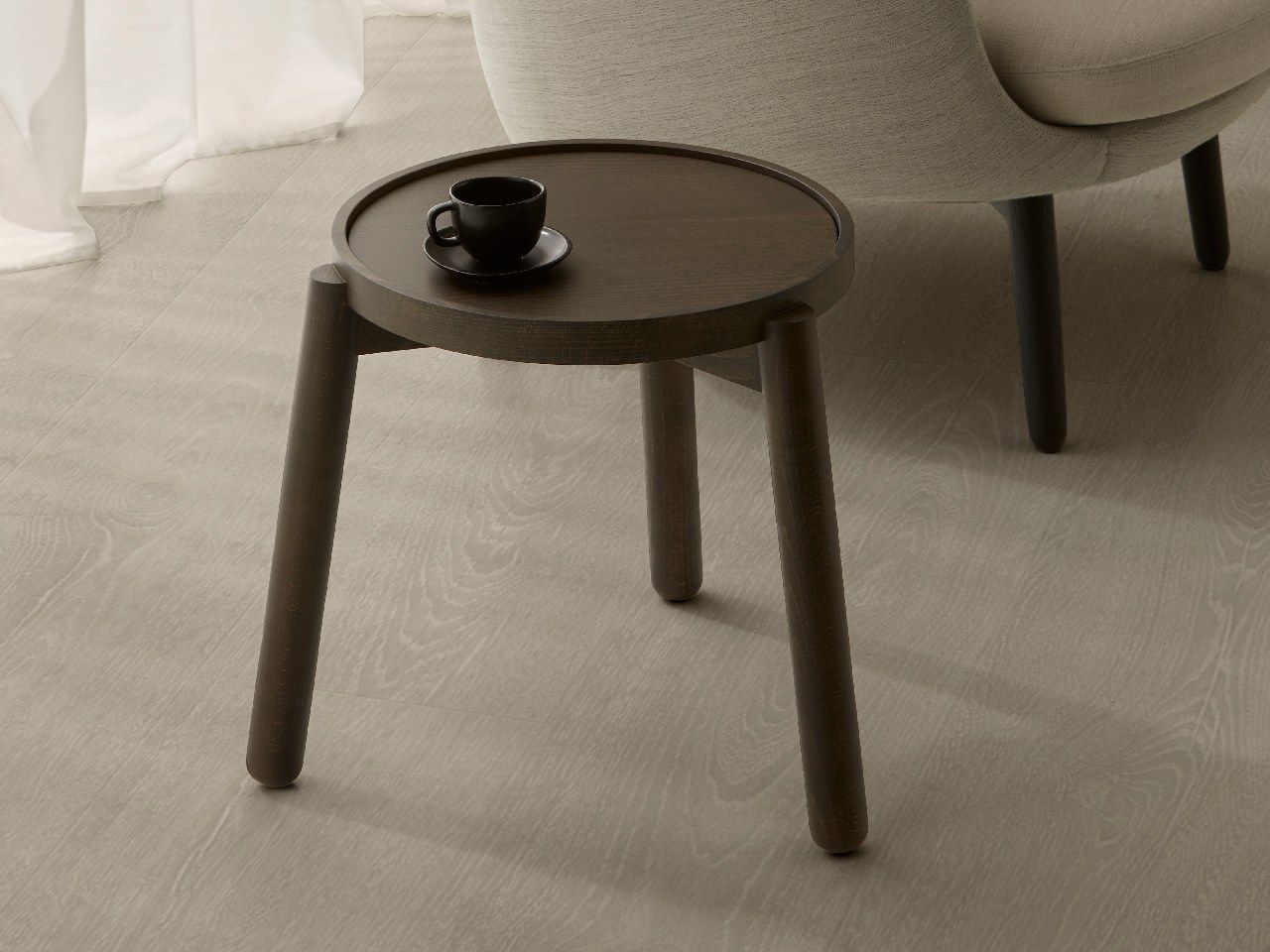 Деревянный круглый журнальный столик Kendo Mobiliario Van ARCH-00069604 - Вид №1