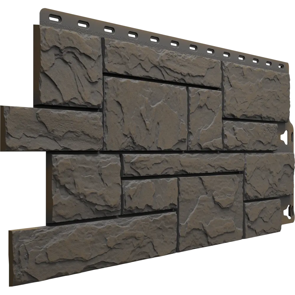 Фасадная панель Docke Камень крупный 930x406 мм тёмно-коричневый 0.38 м² DÖCKE Сланец STLM-2138854 - Вид №1