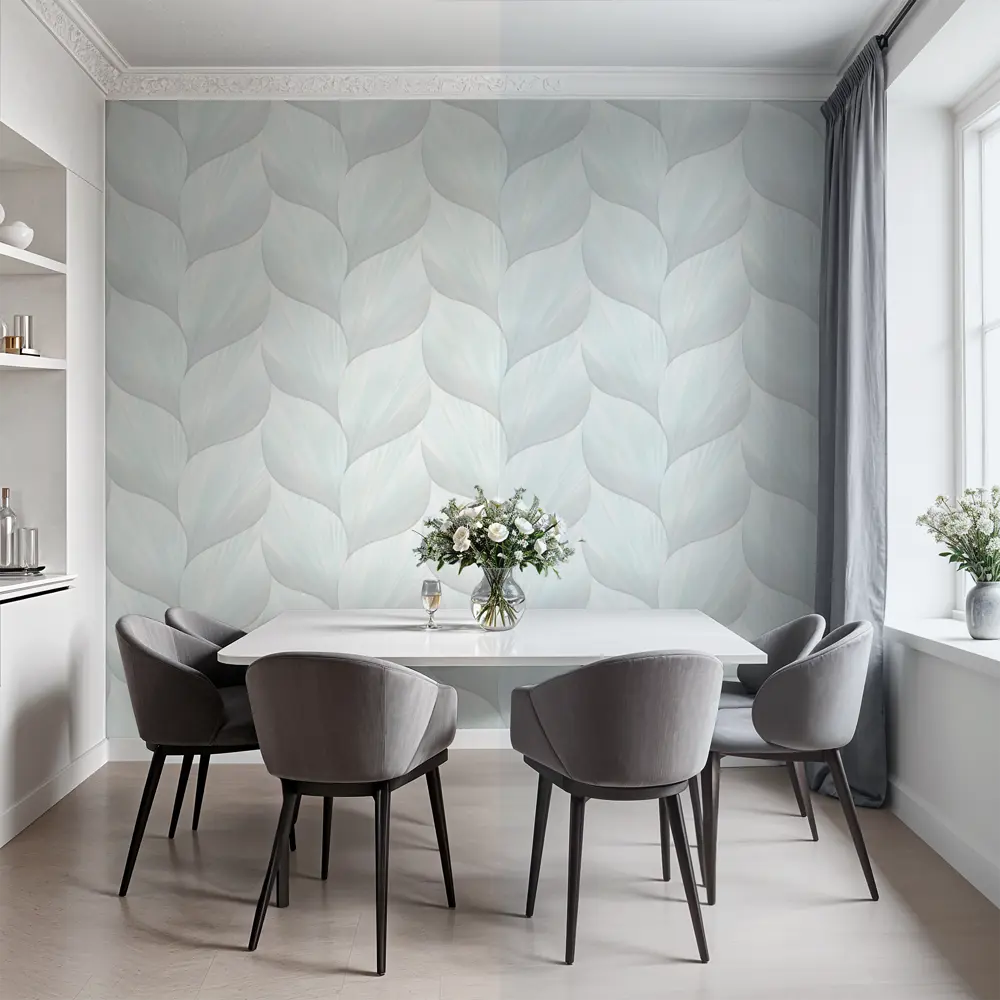 Wallsecret Montana: флизелиновые обои мятного оттенка с растительным орнаментом 89389741 STLM-1571556 - Вид №5