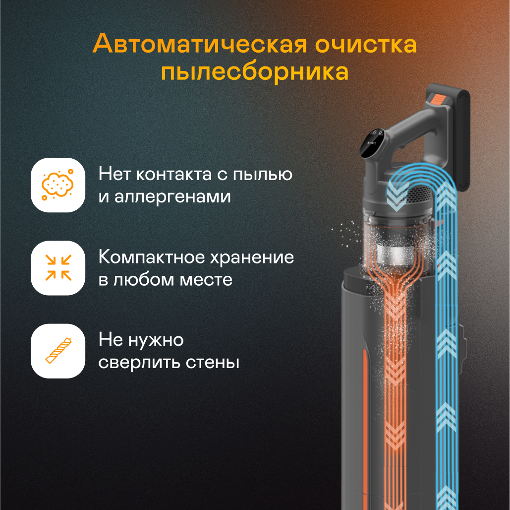 9211983 Пылесос  вертикальный  Garlyn MDC-3000  серый STDN-0085608 - Вид №21