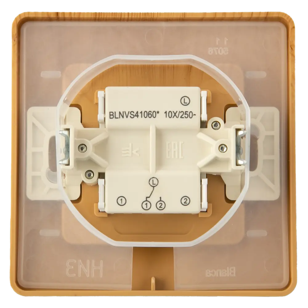 Переключатель встраиваемый Systeme Electric Blanca 1 клавиша цвет ясень STLM-2202487 - Вид №2