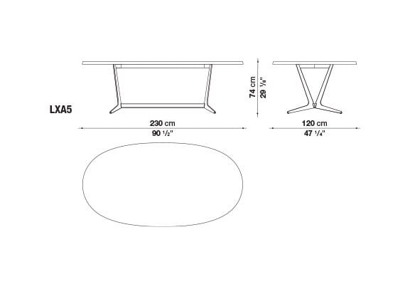 Деревянный овальный стол Maxalto ASTRUM ARCH-00136567 - Вид №1
