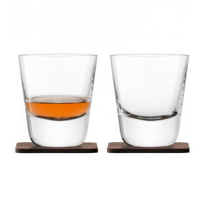 G1212-09-301 Набор стаканов для виски с деревянными подставками arran whisky, 250 мл, 2 шт. LSA International