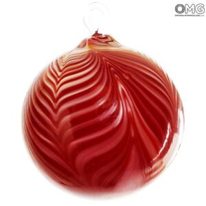 1331 ORIGINALMURANOGLASS Красный ёлочный шар - муранское стекло OMG 7 см