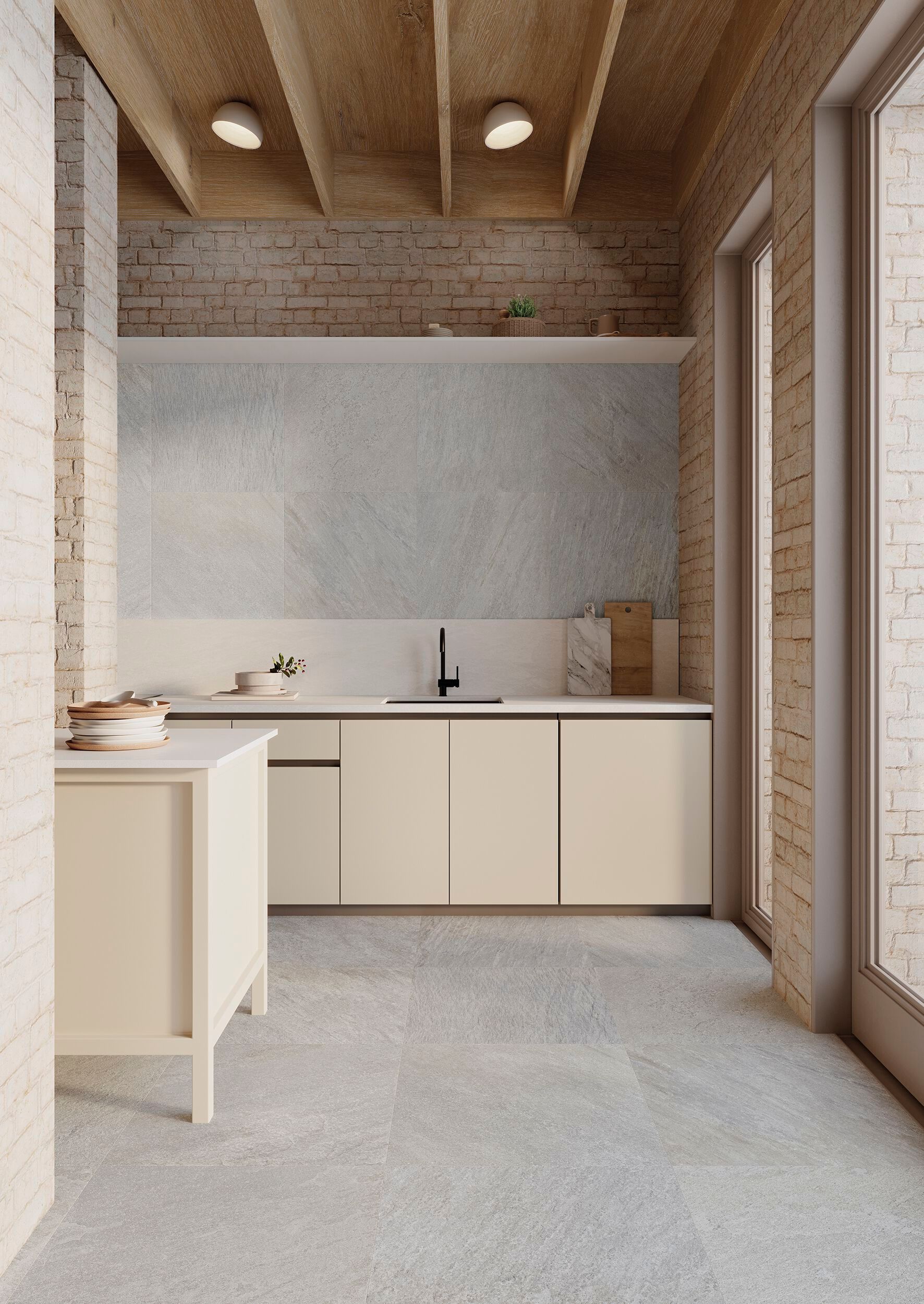 Противоскользящее напольное покрытие из керамогранита с эффектом камня Gayafores QUARTZ ARCH-00070590 - Вид №2