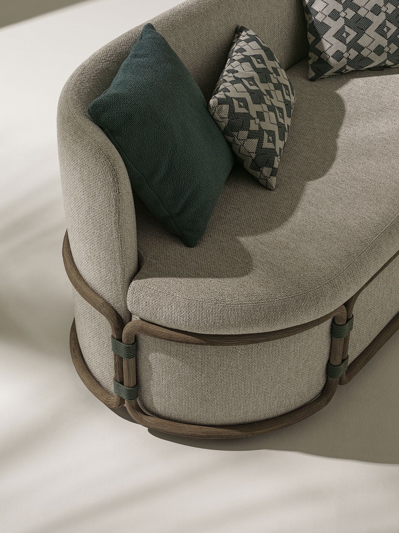 2-местный тканевый диван Ethimo Rotin ARCH-00106757 - Вид №3