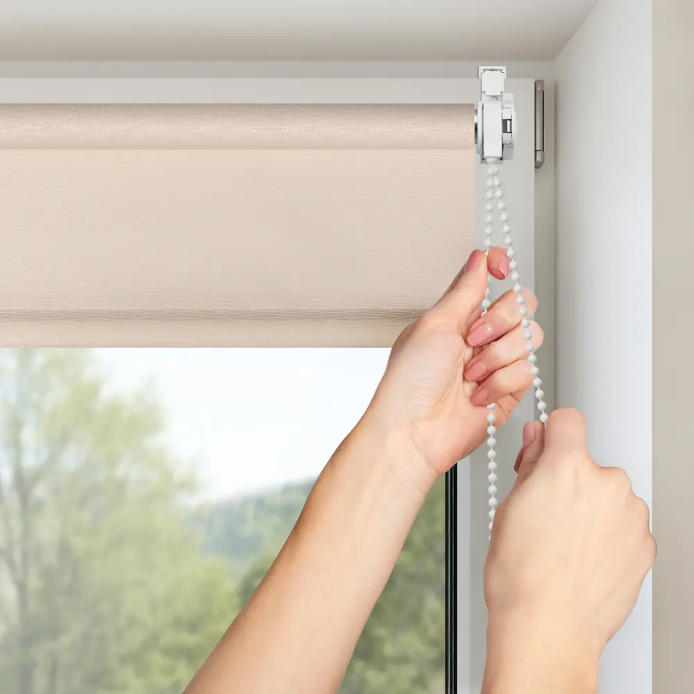 Штора рулонная Dover 70x160 см светло-бежевая PRAKTO STLM-2190544 - Вид №9