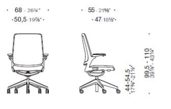 Офисное кресло с мягкой сеткой и колесами с 5 спицами ESTEL GROUP SELF ARCH-00050744 - Вид №5