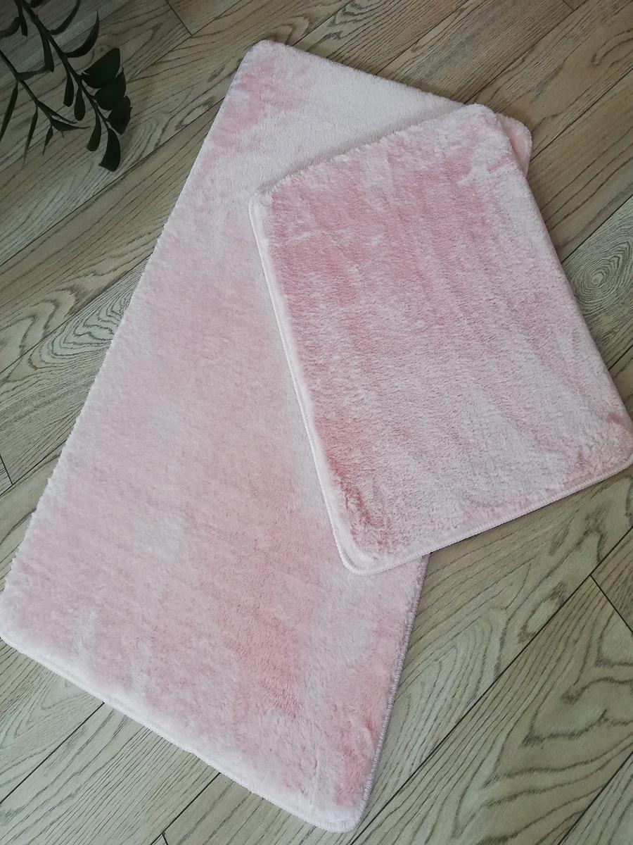90434496 Коврик для ванной комнаты Rabbit_pink 100х60см цвет розовый STLM-0224516 ZALEL