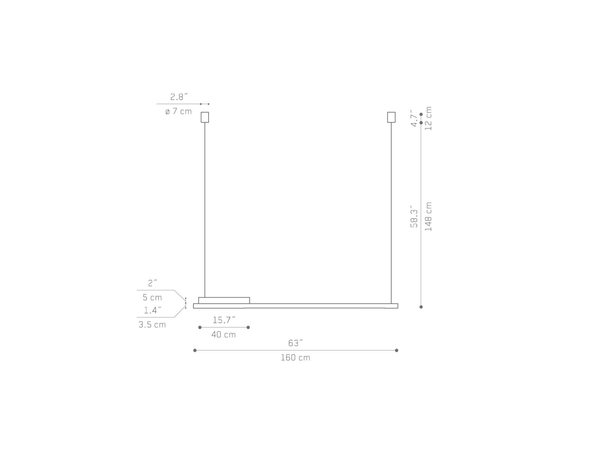 Алюминиевый светодиодный подвесной светильник Vertigo Bird ARCH-00014585 - Вид №13