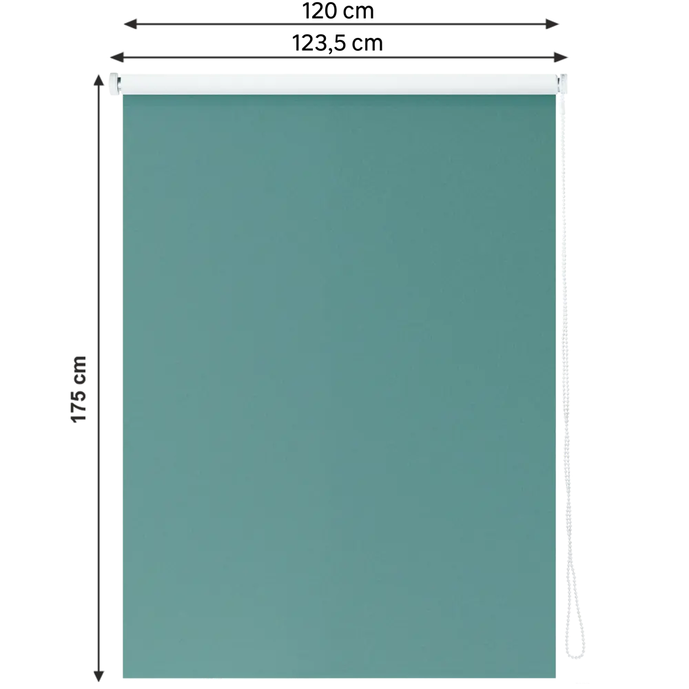 Штора рулонная блэкаут Inspire Santos 120x175 см бирюзовая Celadon 2 STLM-2046171 - Вид №1